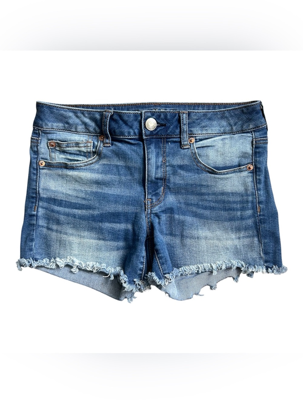 American Eagle Super Stretch Cutoff Denim Jeans size 8